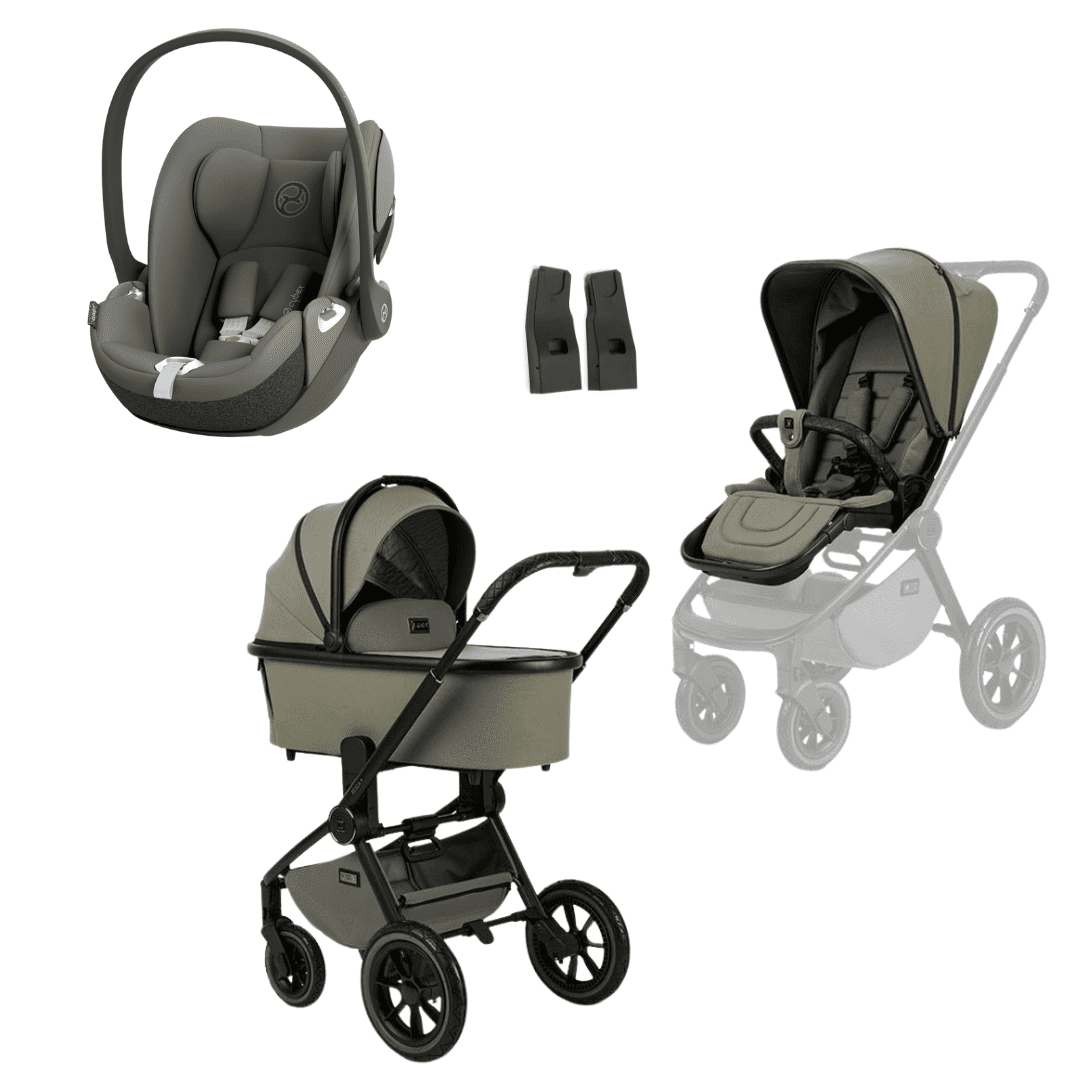 Moon RESEA+ Kombikinderwagen 3in1 Set inkl. Cloud T -  Moos Green Mirage Grey | dark grey - Moon RESEA+ Kombikinderwagen 3in1 Set inkl. Cloud T  Moos Green Mirage Grey | dark grey bei babybrands.de kaufen ✓ sicher, einfach & bequem online bestellen ✓